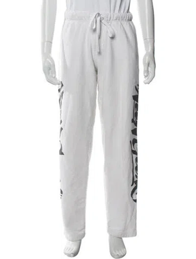 Pre-owned Noon Goons Graphic Print Joggers In White