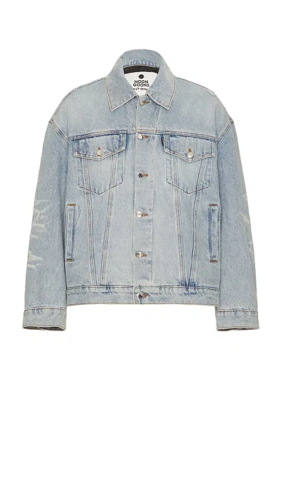 Noon Goons Jailhouse Quilted Denim Jacket In Beach Blue