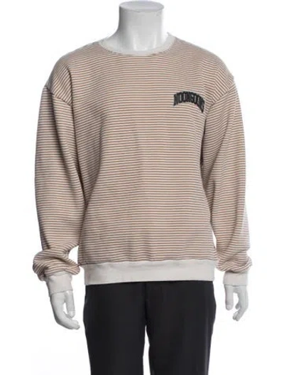 Pre-owned Noon Goons Striped Crew Neck Pullover In Neutrals