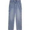 Noon Goons Throttle Straight Leg Carpenter Jeans In Medium Wash Blue