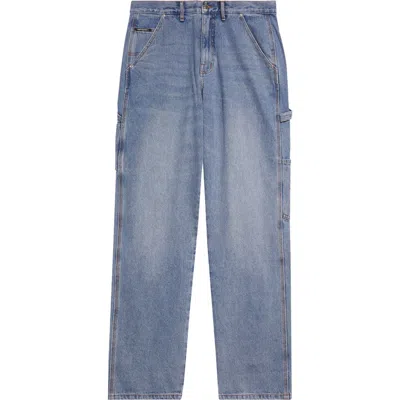Noon Goons Throttle Straight Leg Carpenter Jeans In Medium Wash Blue