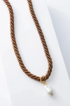 Noonday Collection Baroque Corded Pendant In Brown