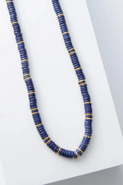 Noonday Collection Heishi Necklace, Deep Indigo In Blue