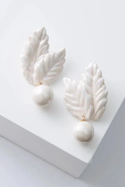 Noonday Collection Holly Drop Earrings In White