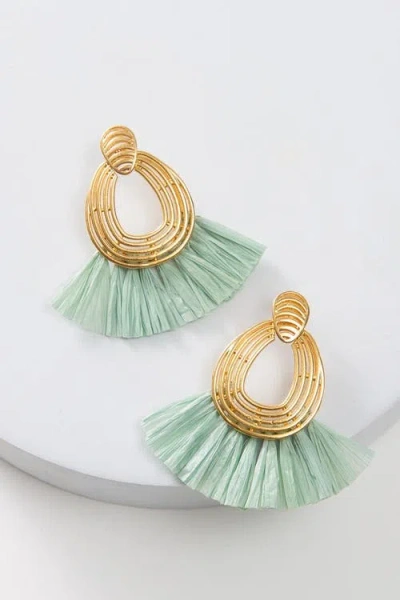 Noonday Collection Lux Raffia Earrings In Gold