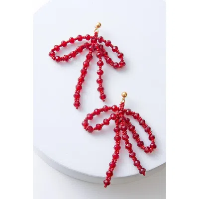 Noonday Collection Maraschino Bow Earrings In Red