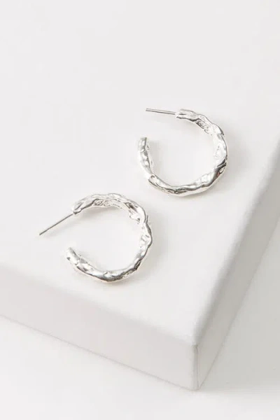 Noonday Collection Molten Metal Hoops In Silver