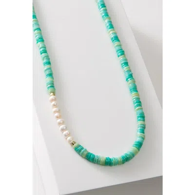Noonday Collection Sea Pearl Necklace In Blue
