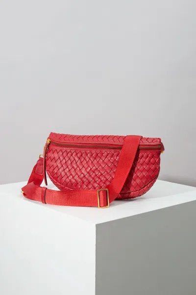 Noonday Essential Crossbody, Woven Leather In Red