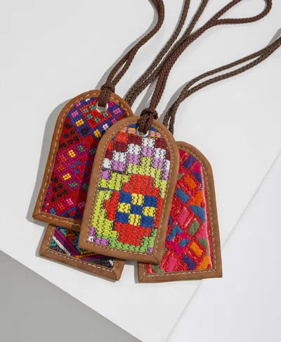 Noonday Huipil Luggage Tag In Pink