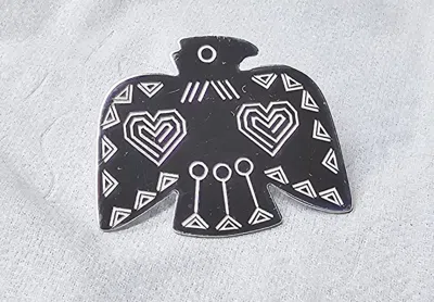Noonday Incan Bird Engraved Bandana Slider, Silver