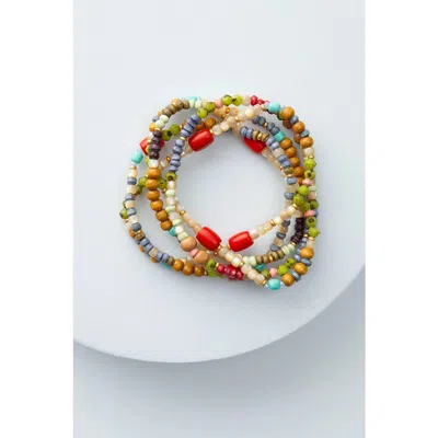 Noonday Jinja Bracelet Stack, Set Of 4 In Multi