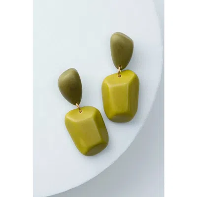 Noonday Kiwi Geo Earrings In Metallic