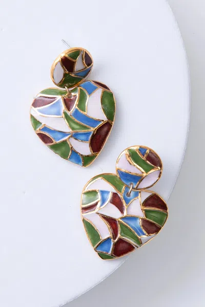 Noonday Mosaic Heart Statement Earrings