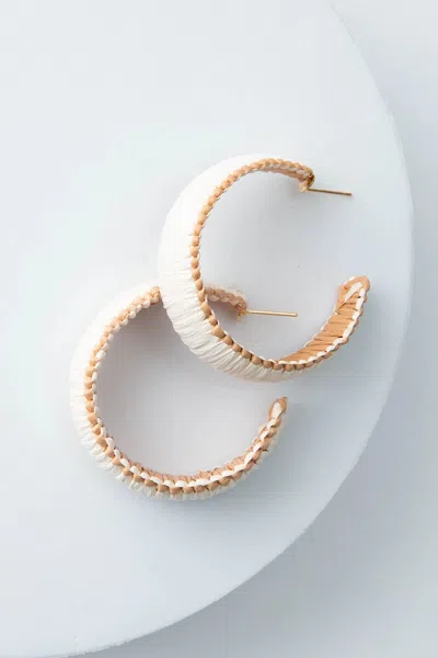 Noonday Natural Raffia Hoops