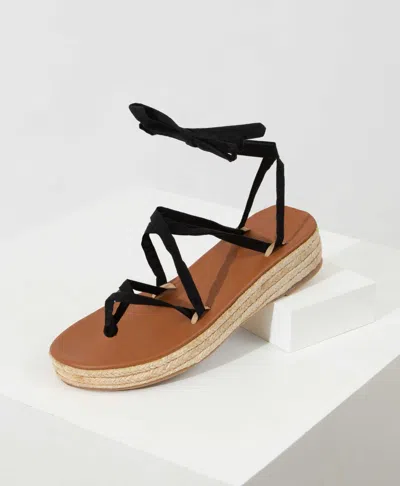 Noonday Ribbon Sandal Wedge In Brown