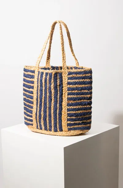 Noonday Striped Jute Tote In Pattern