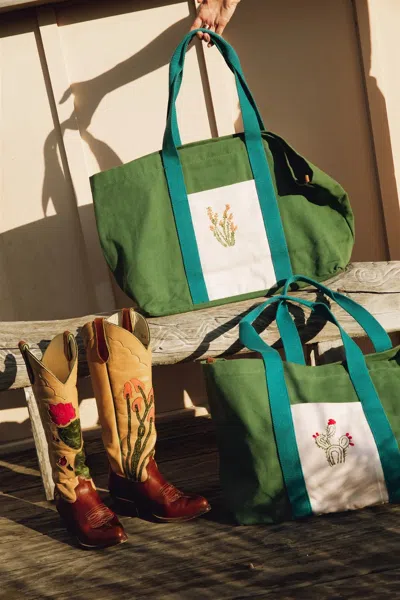 Noonday X Fbc X Carla Valencia Embroidered Tote Bag In Red
