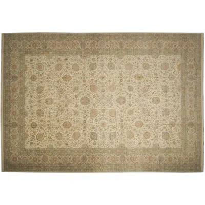 Noori Rug One-of-a-kind Duklida Oriental Hand-knotted 12'1 X 17'9 Wool Ivory Area Rug