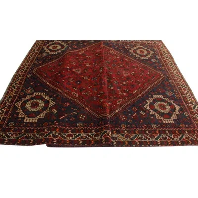 Noori Rug One-of-a-kind Hand-knotted 1980s Burgundy 6'8" X 10'1" Wool Area Rug In Navy