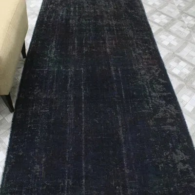 Noori Rug One-of-a-kind Hand-knotted 1980s Green 3'6" X 9'9" Runner Wool Area Rug In Blue;green