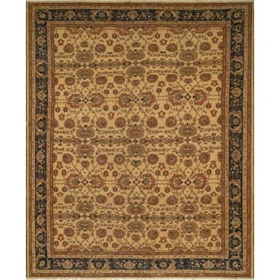 Noori Rug One-of-a-kind Lavastone Hand-knotted New Age Light Gold/brown 12'10" X 15'11" Wool Area Rug In Brown;light Gold