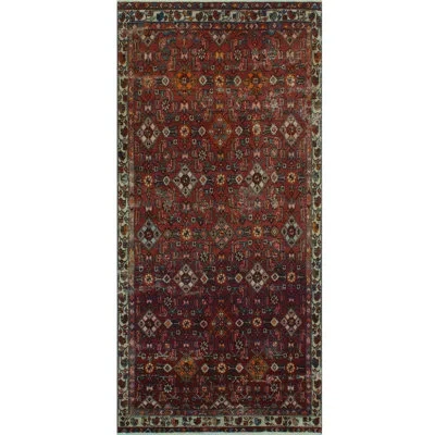 Noori Rug One-of-a-kind Samual Hand-knotted 2010s Red/beige 4'9" X 9'11" Runner Wool Area Rug In Ivory;rust