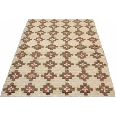 Noori Rug One-of-a-kind Tillah Hand-knotted New Age Beige/brown 4'4" X 5'10" Wool Area Rug In Brown;beige