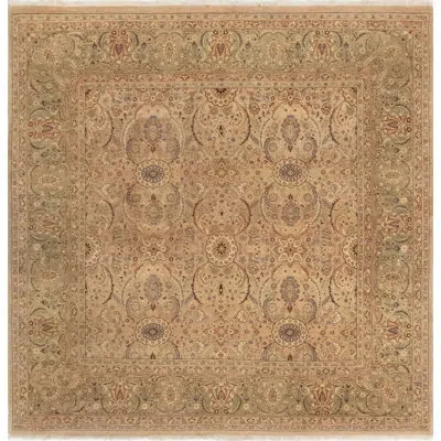 Noori Rug One-of-a-kind Versailles Hand-knotted New Age Beige 6' X 6'2" Wool Area Rug
