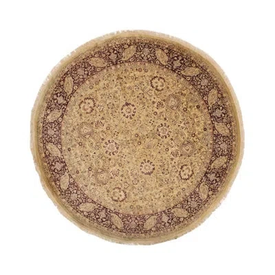 Noori Rug One-of-a-kind Versailles Hand-knotted New Age Gold 6' X 6' Round Wool Area Rug