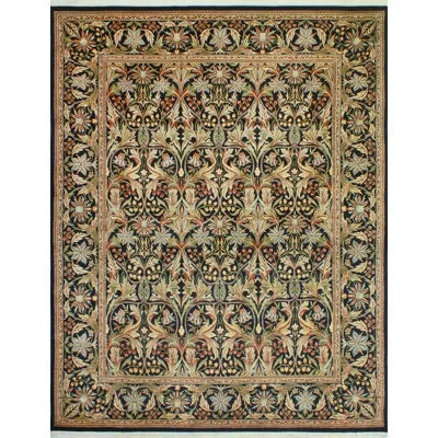 Noori Rug Pak-persian Cutler Black Rug In Black;green