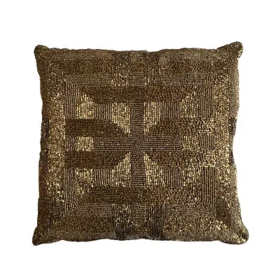 Noori Rug Venice Beads Throw Pillow In Gold