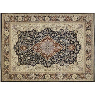 Noori Rug Versailles Sheldon Hand Knotted Wool Blue Area Rug