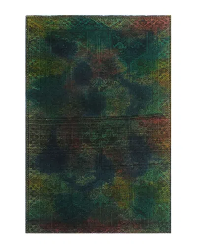 Noori Rug Vintage Hand-knotted Rug In Green