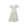 Noori The Label Women's Neutrals / White / Silver Raju Floral Maxi Dress In White/silver