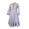 Noori The Label Women's Pink / Purple Manjari Tunic Embroidered Dress In Pink/purple