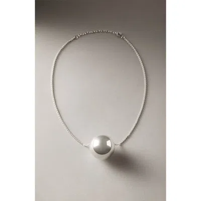 Nootka Sphere Necklace Silver