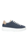 Noova Man Sneakers Midnight Blue Size 7 Soft Leather, Textile Fibers