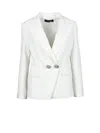 Nora Barth White Polyester Wool Viscose Elastane Jacket In White