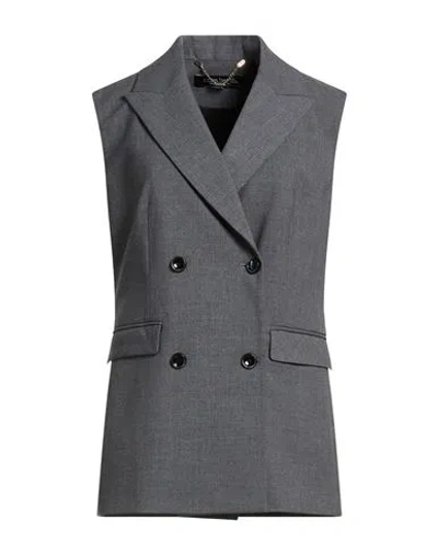 Nora Barth Woman Blazer Grey Size 6 Polyester, Viscose, Wool, Elastane In Multi