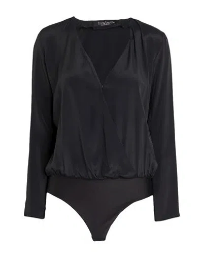 Nora Barth Woman Bodysuit Black Size 8 Viscose, Polyester, Silk, Elastane