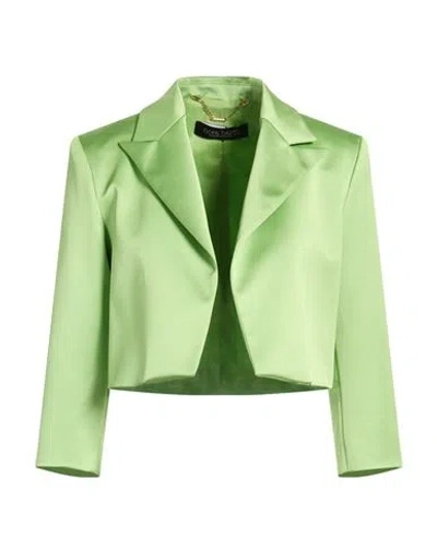 Nora Barth Woman Jacket Lime Green Size 8 Polyester, Elastane