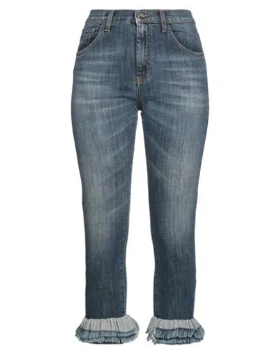 Nora Barth Woman Jeans Blue Size 4 Cotton, Elastane