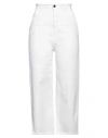 Nora Barth Woman Jeans White Size 26 Cotton, Elastane In White