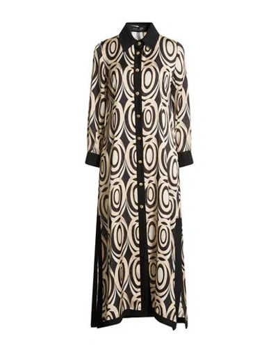 Nora Barth Woman Maxi Dress Beige Size 6 Polyester, Acetate, Cotton In Sand