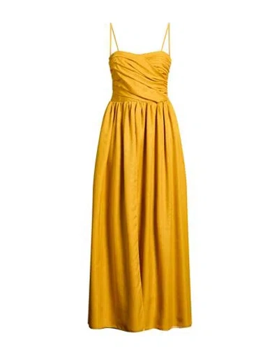 Nora Barth Woman Maxi Dress Marigold Size 6 Polyester, Viscose, Elastane In Yellow