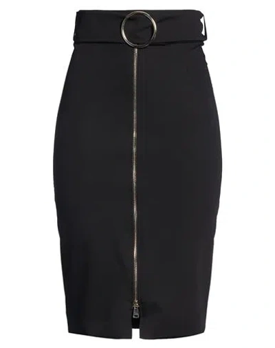 Nora Barth Woman Midi Skirt Black Size 6 Polyester, Viscose, Wool, Elastane