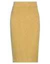 Nora Barth Woman Midi Skirt Marigold Size 4 Polyester, Wool, Rayon In Yellow