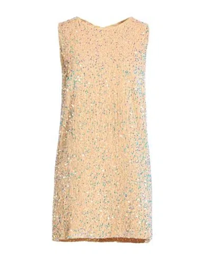 Nora Barth Woman Mini Dress Beige Size 4 Polyester, Viscose In Yellow