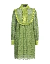 Nora Barth Woman Mini Dress Lime Green Size 6 Polyester, Elastane